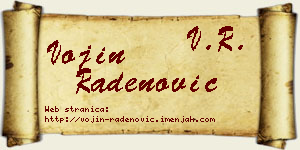Vojin Radenović vizit kartica